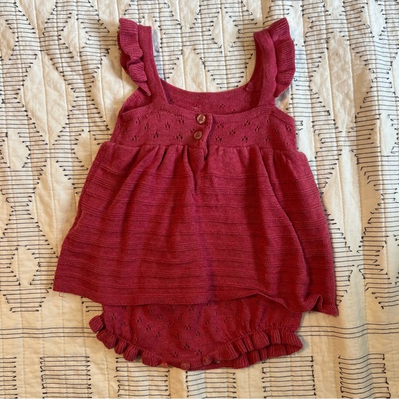 Bebe au Lait Pink Ruffled Blouse with Smocked Bodice - Picture 3 of 3